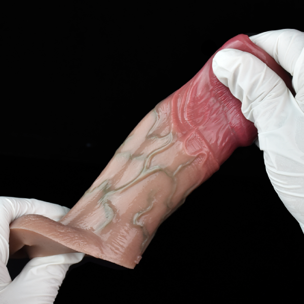 Funda Extensión Para Pene Realista Piel Hueco Silicona 4