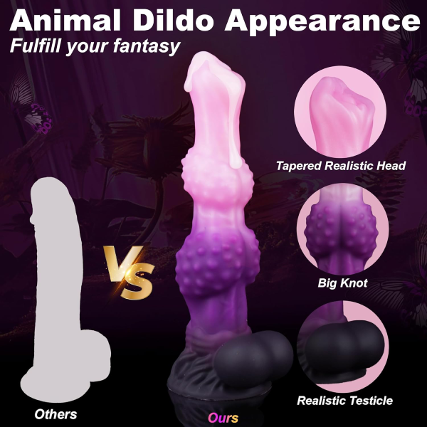 Dildo Alien Silicona Líquido Suave Con Ventosa Picos 9.8inc