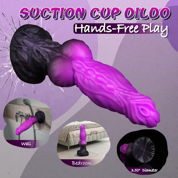 Dildo Gradual Silicona Líquido Suave Ventosa Alien 9.05 Inch