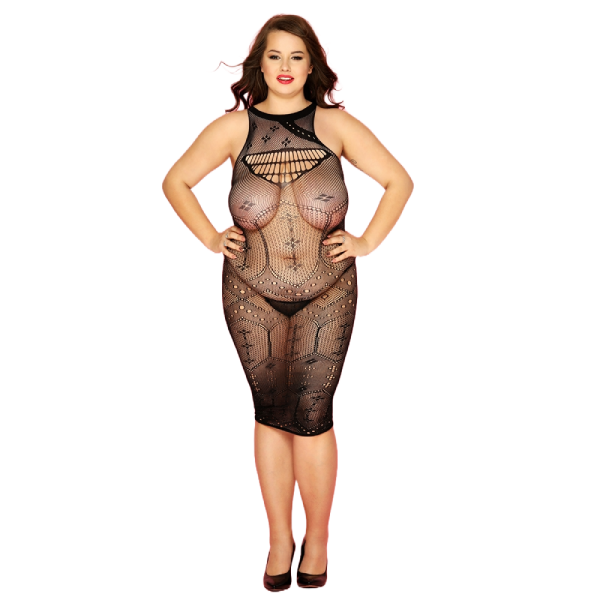 Body de malla sexy transparente L/XL