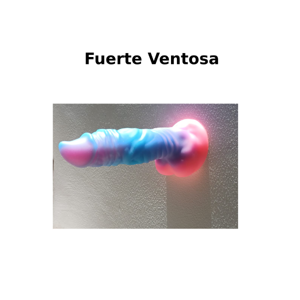 Dildo Silicona Líquido Ventosa Fosforescente 8.3 Inch