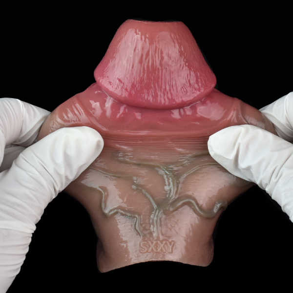 Funda Extensión Para Pene Realista Piel Hueco Silicona 4