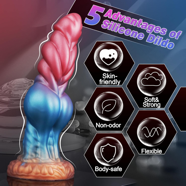 Dildo Silicona Líquido Suave Ventosa Monstruo Alien 8.3 Inch
