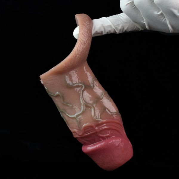Funda Extensión Para Pene Realista Piel Hueco Silicona 4