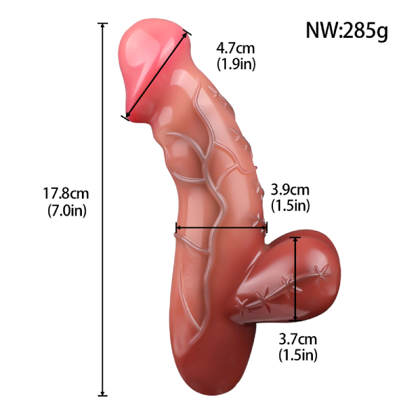 Vibrador Dildo Pene Realista Silicon Liquido Largo Grueso 1