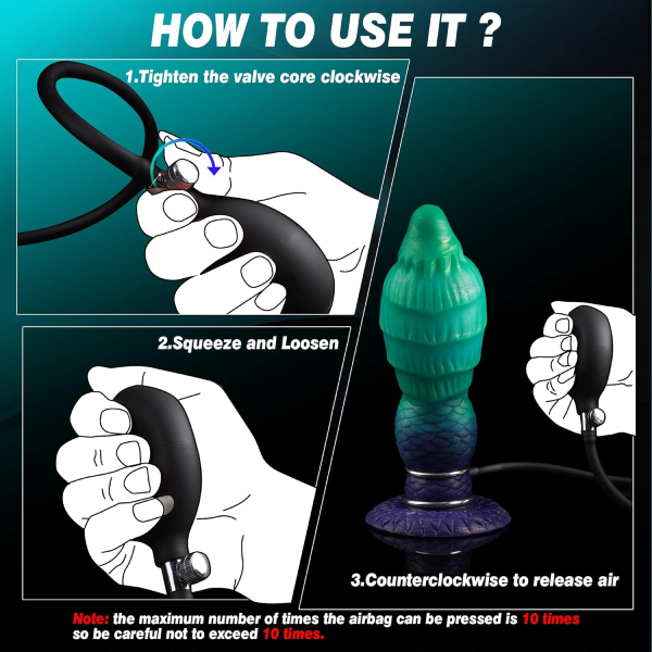 Dildo Plug Monster Anal Inflable 7.56 Inch