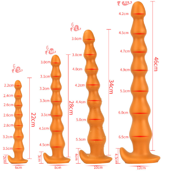 Plug Juguete Sexual Anal Gradual Premium Silicona Largo Fino M