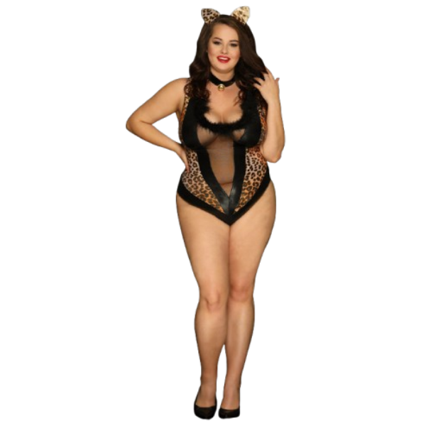 Sexy cosplay Disfraz de leopardo L/XL