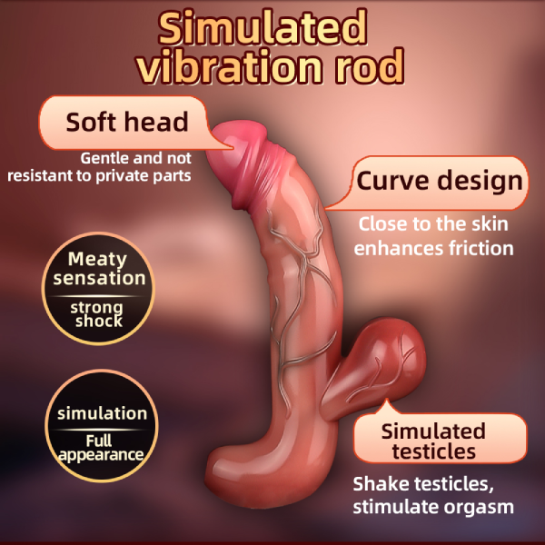 Vibrador Dildo Pene Realista Silicon Liquido Largo Grueso 2