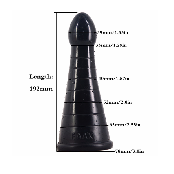 Plug Gradual Largo Dildo Prostático Ventosa B