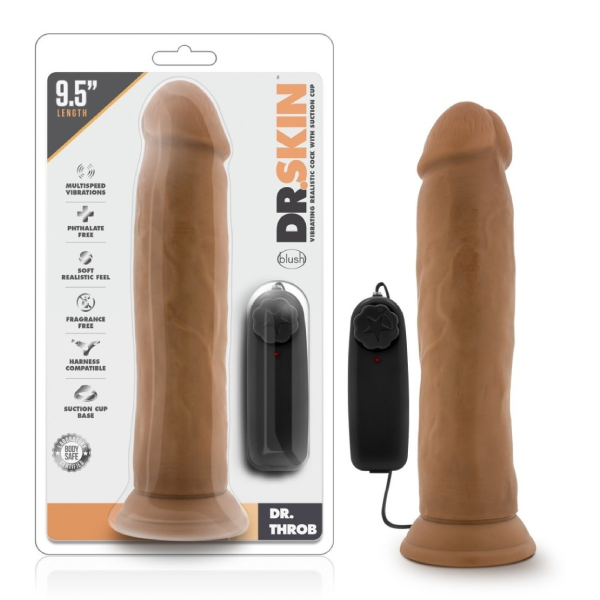 Vibrador Blush A Control Realista Dr. Skin Throb
