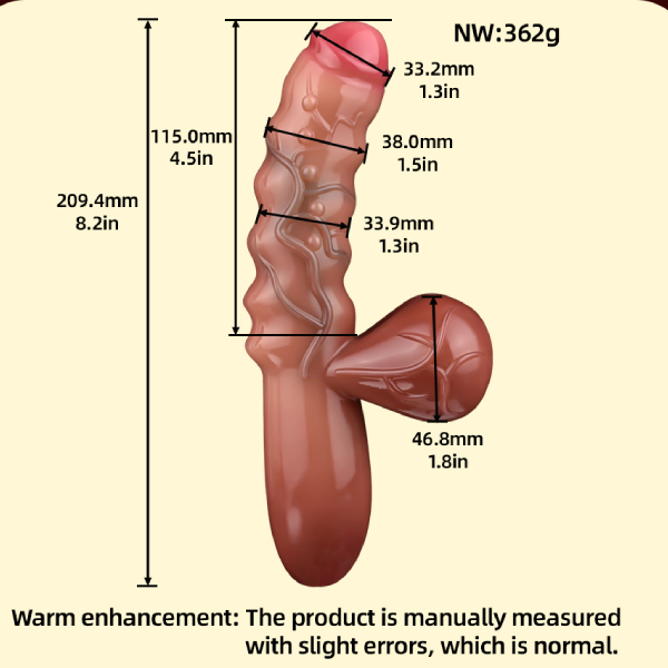 Vibrador Dildo Pene Realista Silicon Liquido Largo Grueso 3