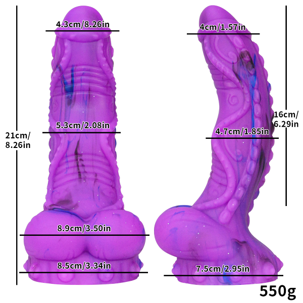 Dildo Silicona Líquido Suave Ventosa Monstruo Alien 8.3 Inch