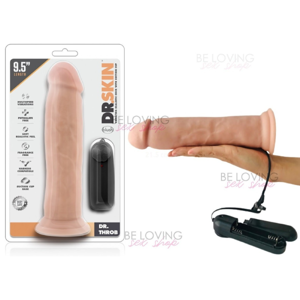 Vibrador Blush A Control Realista Dr. Skin Throb