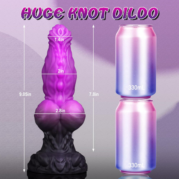 Dildo Gradual Silicona Líquido Suave Ventosa Alien 9.05 Inch