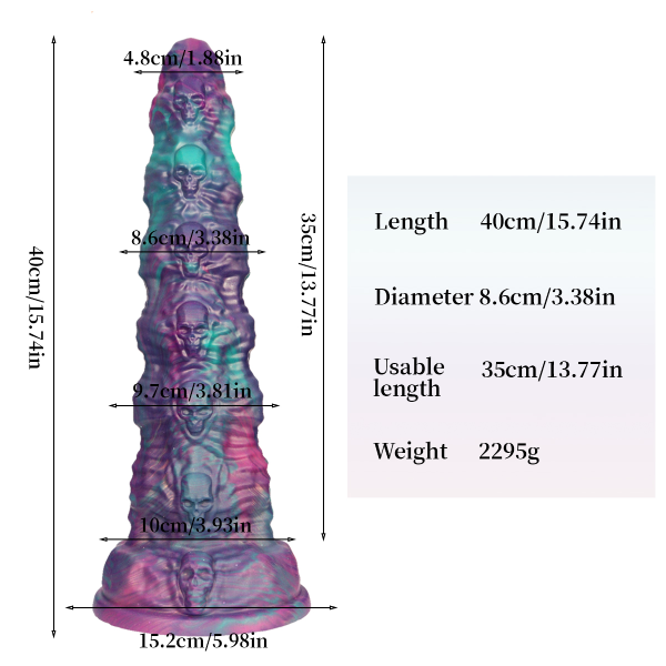 Mega Dildo Monster Anal Plug Gradual Silicona Extremo 16 inch