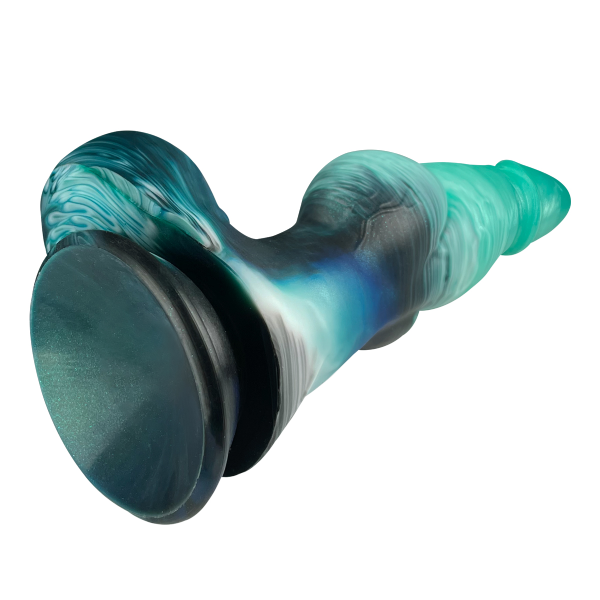 Dildo Alien Silicona Líquido Suave Ventosa Inflable 9 inch