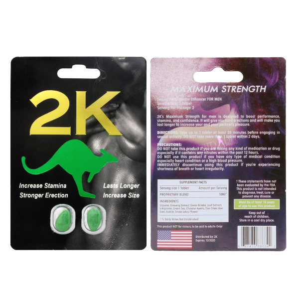 2 Pastillas Vigorizante Kangaroo For Him Green