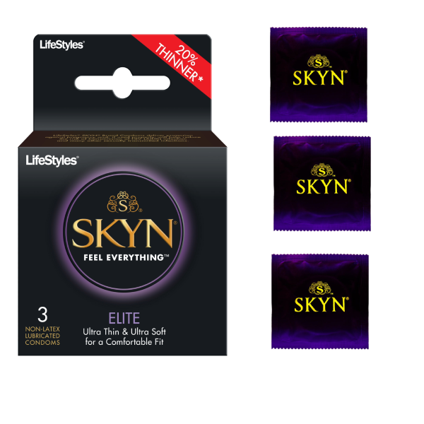 3 Condones Sin Látex Lifestyles Skyn Elite Ultra Soft