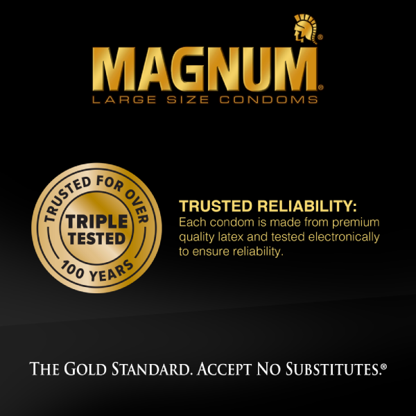 3 Condones Magnum Large Latex Trojan