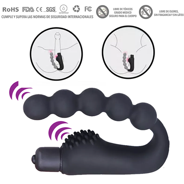 Vibrador Anal Plug Prostatico Rosario
