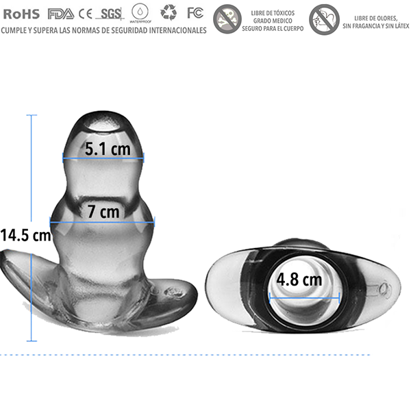 Plug Anal de silicon con Hueco effecto dilatador