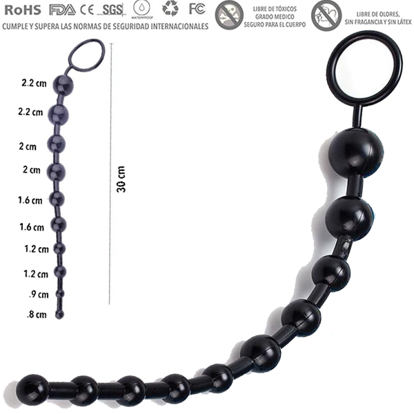 Plug Anal de Perlas Flexible Gradual