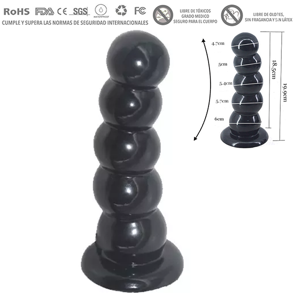 Mega Plug Anal en forma de bolas, el Boludo 18 cm