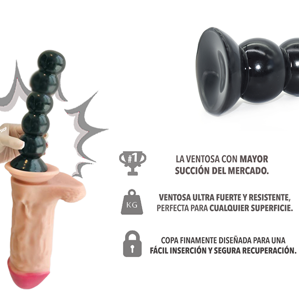Mega Plug Anal en forma de bolas, el Boludo 18 cm