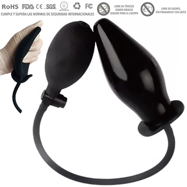 Plug Anal Inflable Flexible y Suave