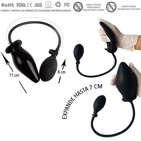 Plug Anal Inflable Flexible y Suave