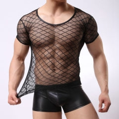 Conjunto De Malla, Lenceria para Hombre Negro M/L