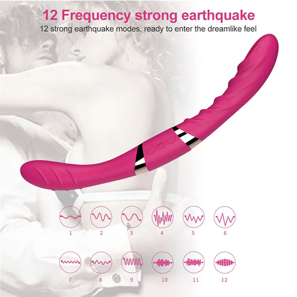 Vibrador Doble Lesbico Usb 34 Cm