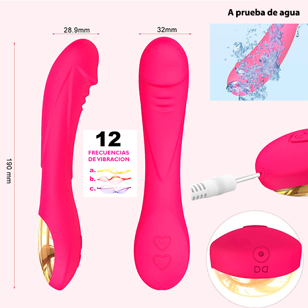 Potente Vibrador Curvo Silicon Premium