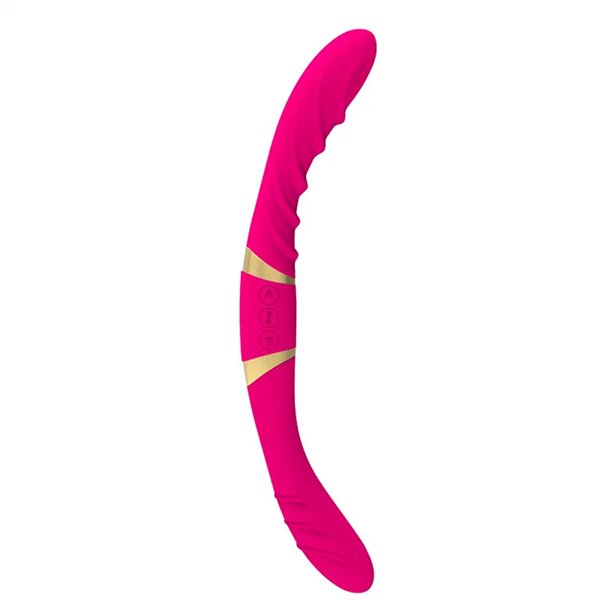 Vibrador Doble Lesbico Usb 34 Cm
