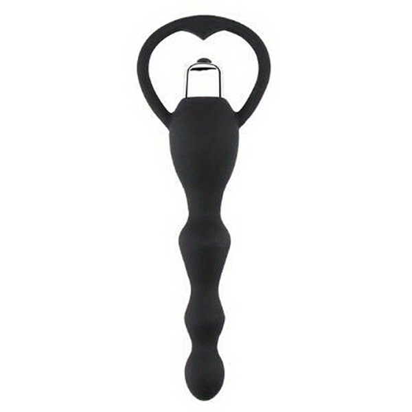 Plug Anal Vibrador Silicona Perlas