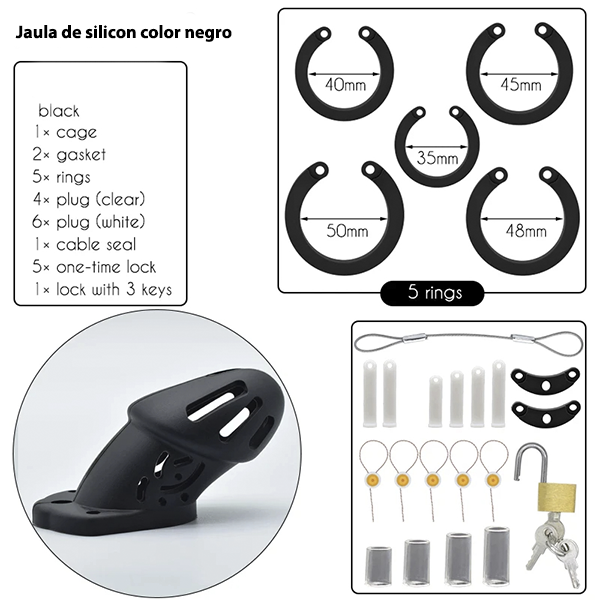 Dispositivo De Castidad Jaula Silicon Pene