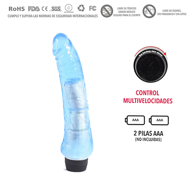 Vibrador Consolador Jelly Masajeador 19 Cm