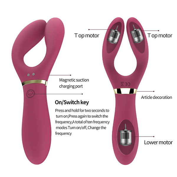 Vibrador Multifunciones 3 Motores Rosa