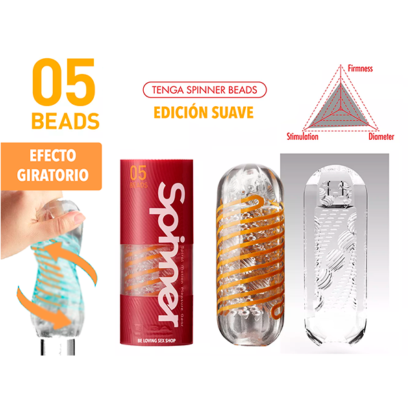 Masturbador Premium Tenga Spinner Soft Beads