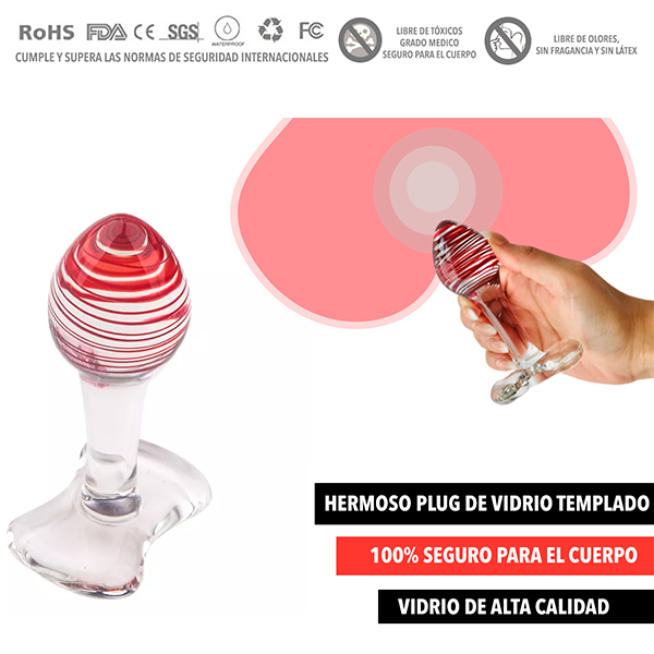 Plug Anal de Vidrio Hipoalergénico