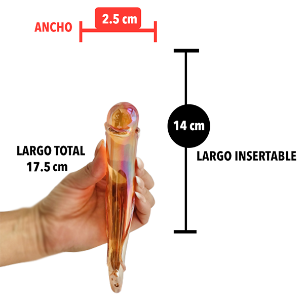 Plug Anal Vidrio Curvo Hipoalergénico