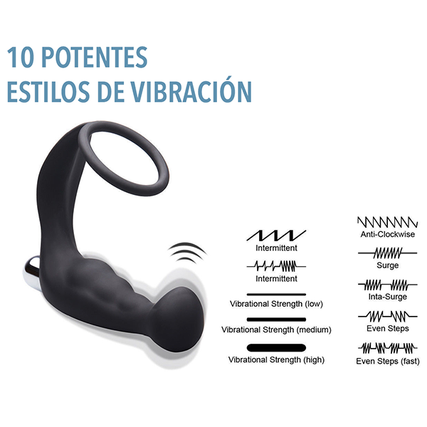 Plug Anal y Anillo Vibrador Próstatico