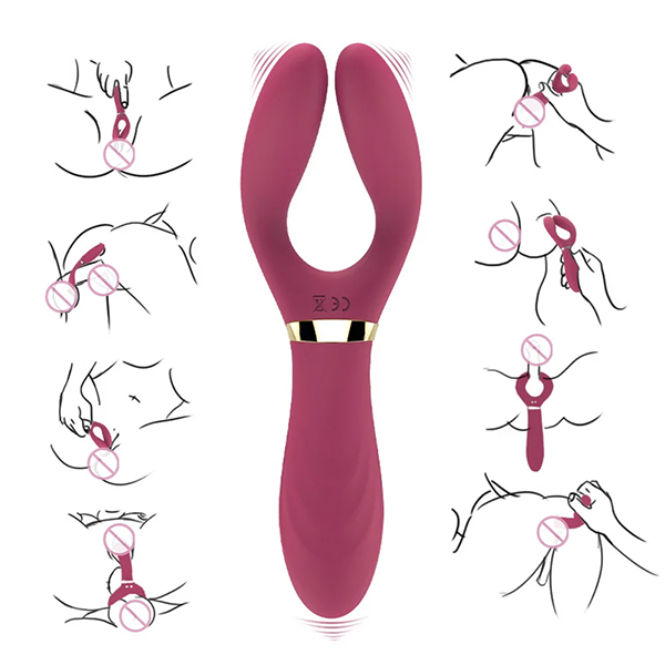 Vibrador Multifunciones 3 Motores Rosa