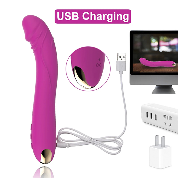 Vibrador Punto G USB Magnetico Rosa
