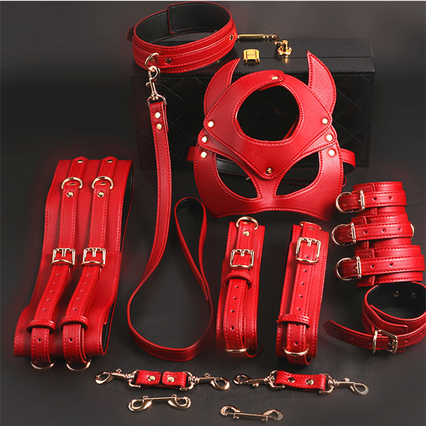 Kit Bdsm Bondage de 7 Piezas Premium Rojo