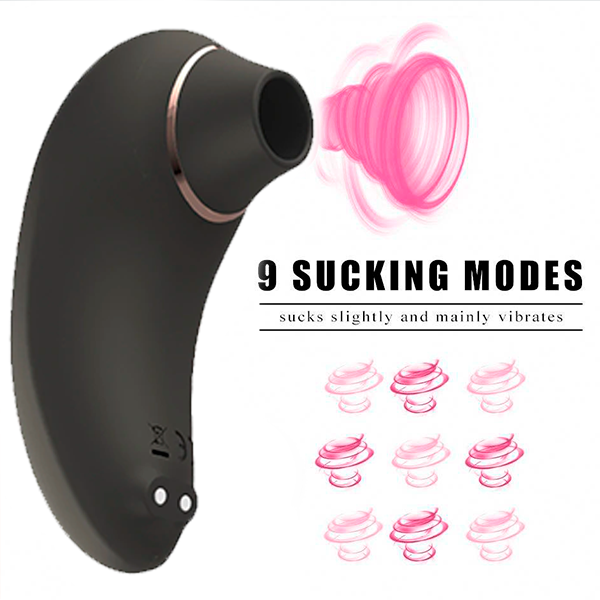 Vibrador Succionador Clítoris USB Negro