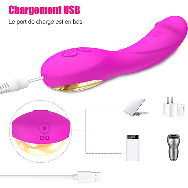 Potente Vibrador Curvo Silicon Premium