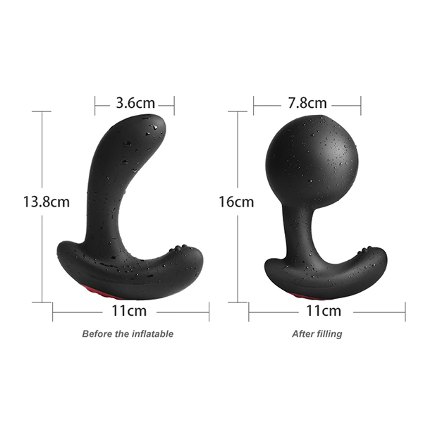 Vibrador Anal Inflable Con Control Remoto