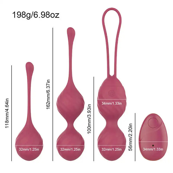 Kit 3 Bolas De Kegel Vibrante Inalámbrico